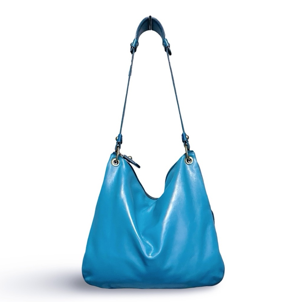 Mulberry Rare Y2K Bright Blue Leather Hobo Bag With single Strap - Picture 16 of 16